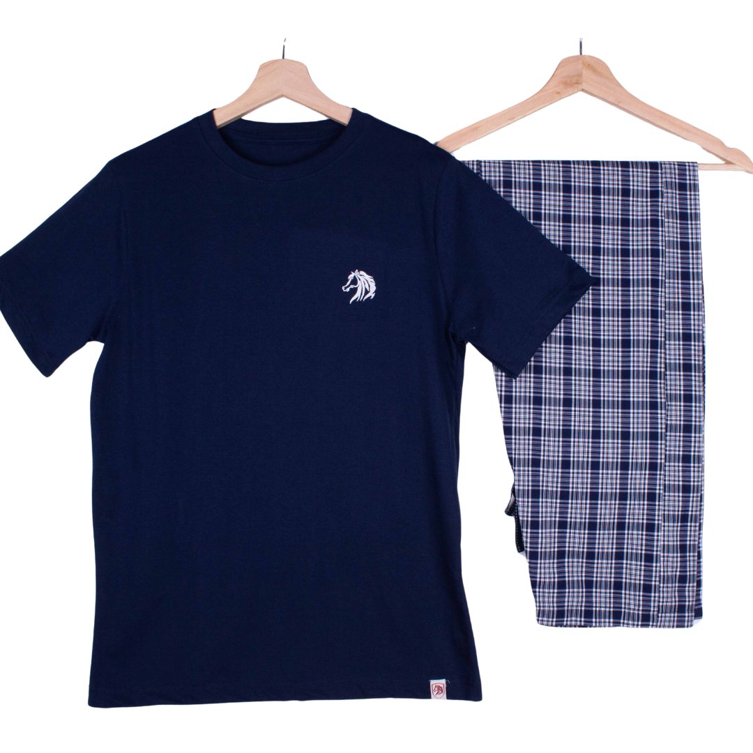 Navy Blue + BlueWhite Gingham Check (Match with Dads)