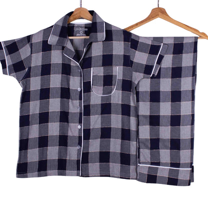 Charcoal Plaid Lounge Set