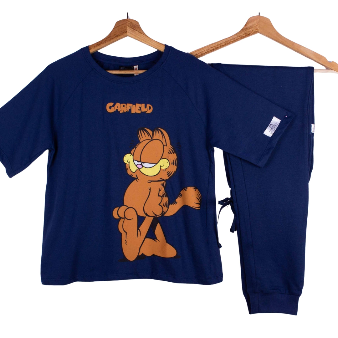 Navy Garfield Unbothered