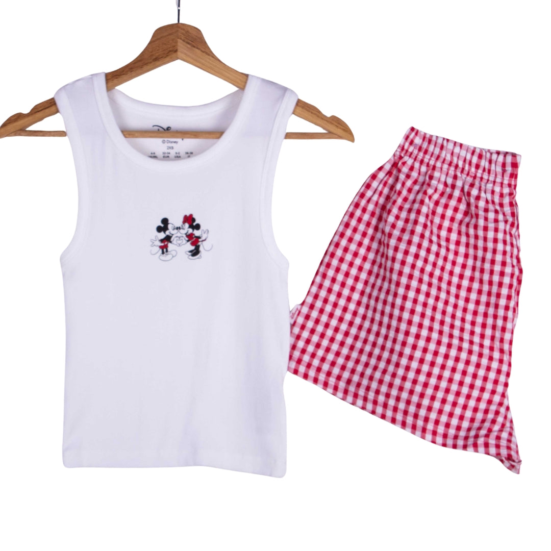 Cute Mickey Gingham Shorts