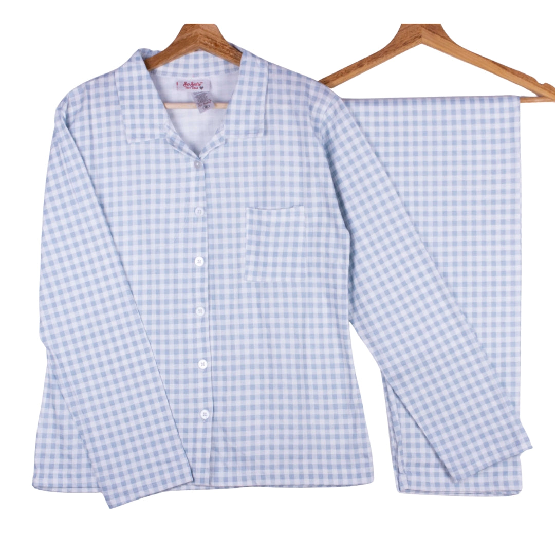 Powder Blue Gingham Checks