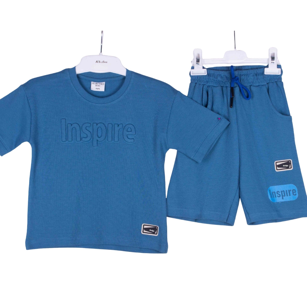 Inspire Teal Cotton Shorts