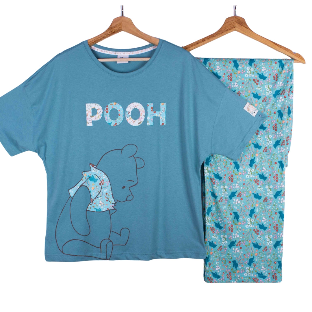 Aqua Floral Pooh