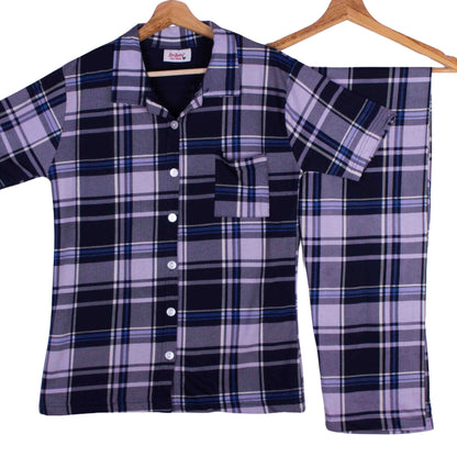 Purple Plaid Lounge Set