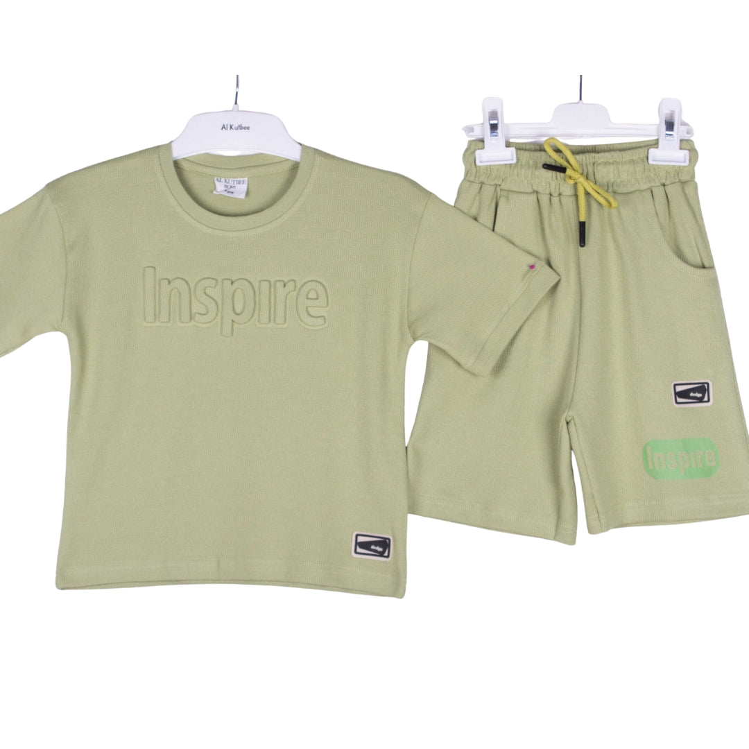 Inspire Olive Green Cotton Shorts