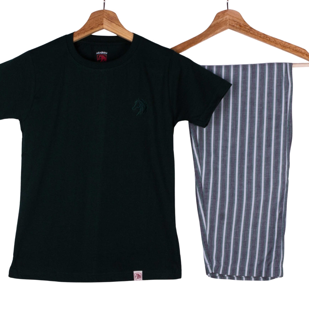 Black Charcoal Grey Pinstripe