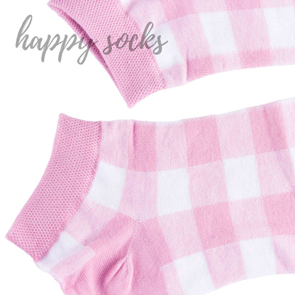 Pastel Gingham Socks – 3-Pack (Mint, Blue, Pink)