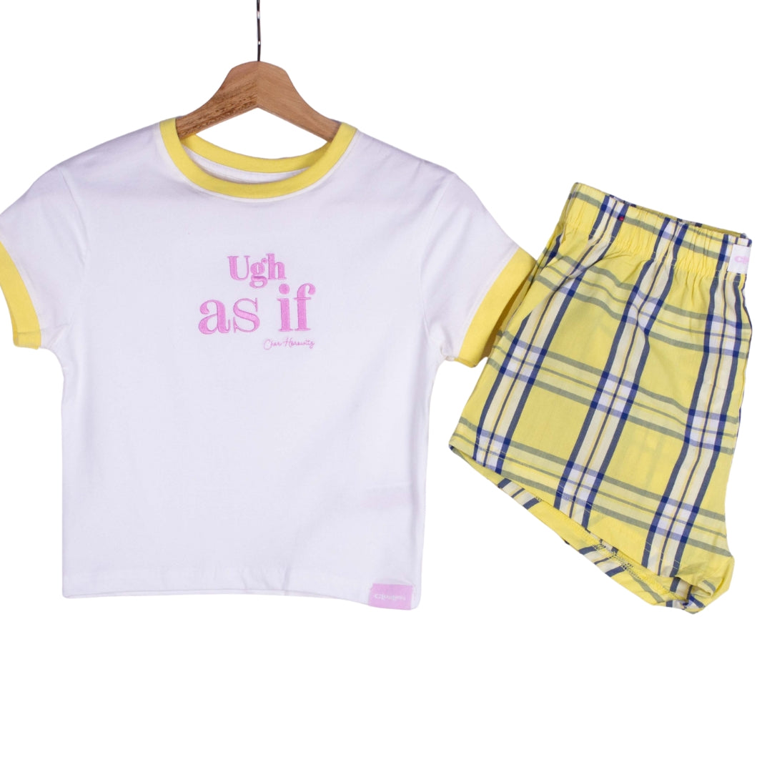 Yellow Plaid Ugh As If..