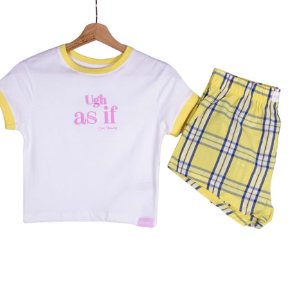 Yellow Plaid Ugh As If..