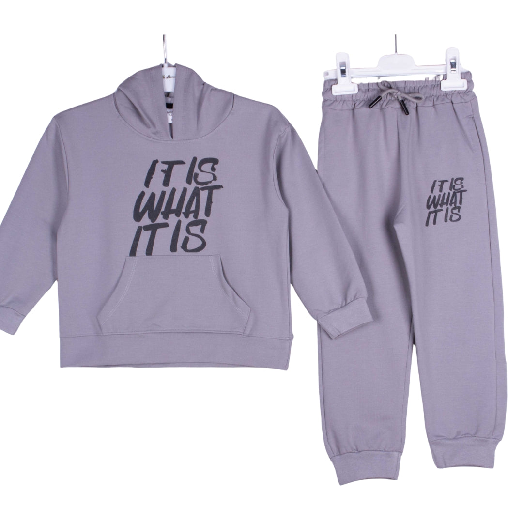 It Is What It Is Grey Hoodie