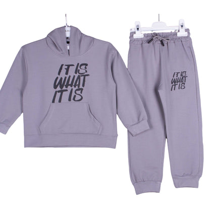 It Is What It Is Grey Hoodie