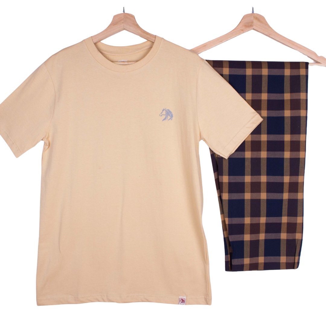 Beige, NavyTan Buffalo Check