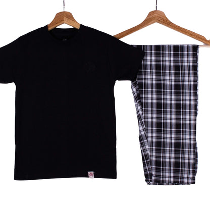 Black White Windowpane Plaid