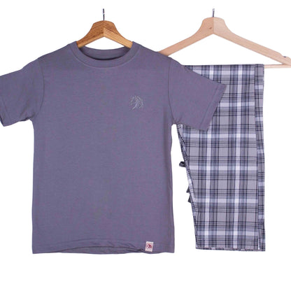 Slate Tee Grey Check Pajamas