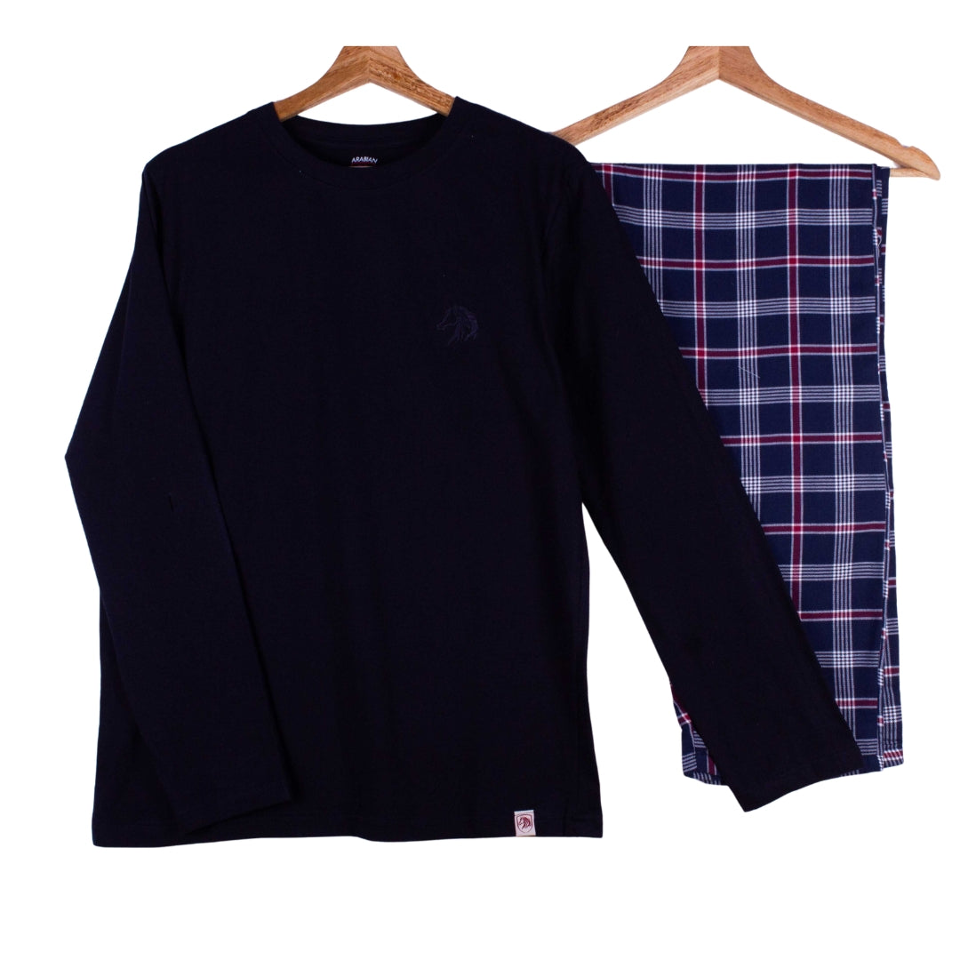 Kids Midnight Navy Red Plaid