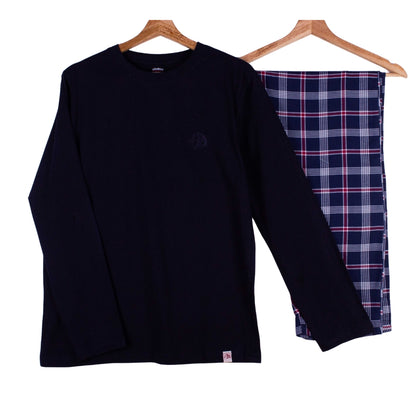 Midnight Navy Red Plaid