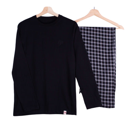 Midnight Grid Pajama Set