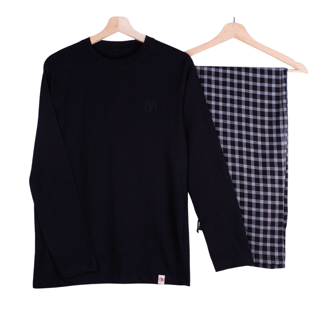 Midnight Grid Kids Pajama