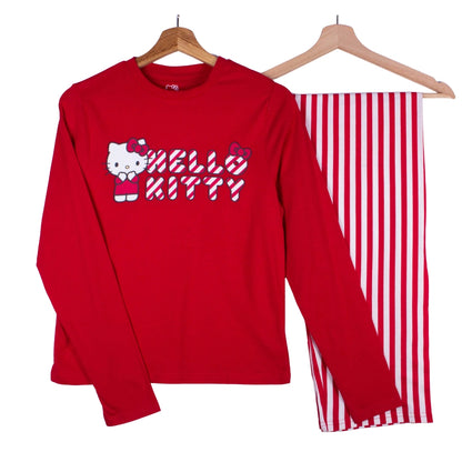 Bowed Candy Cane Hello Kitty