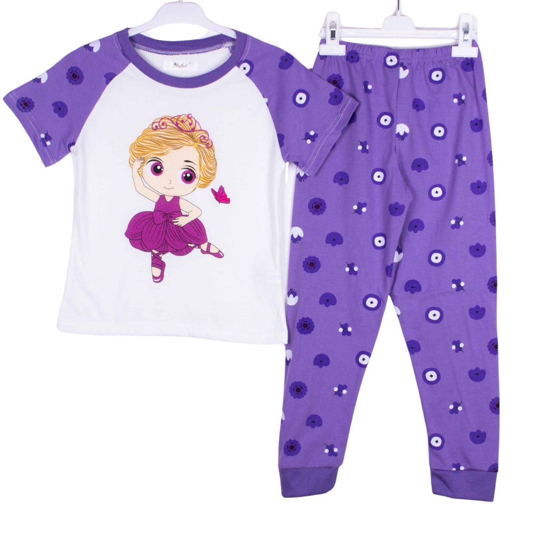 Girl Chasing Butterfly Purple