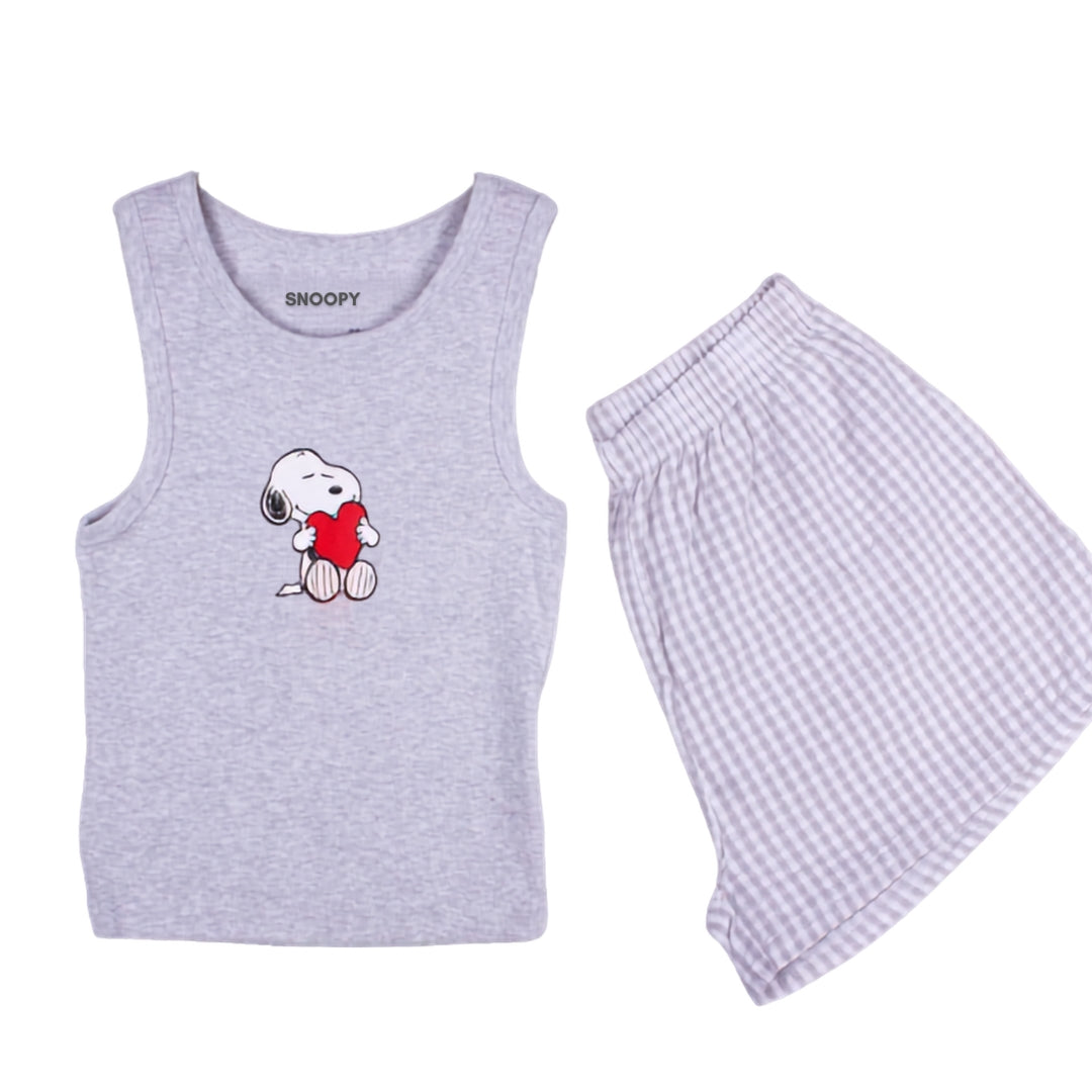Snoopys Heart Grey Shorts