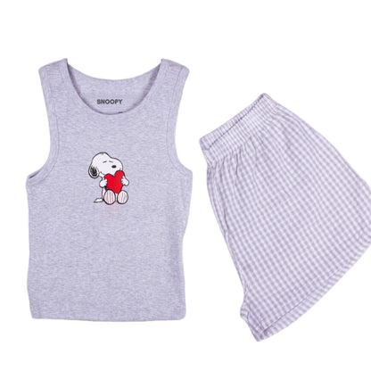 Snoopys Heart Grey Shorts
