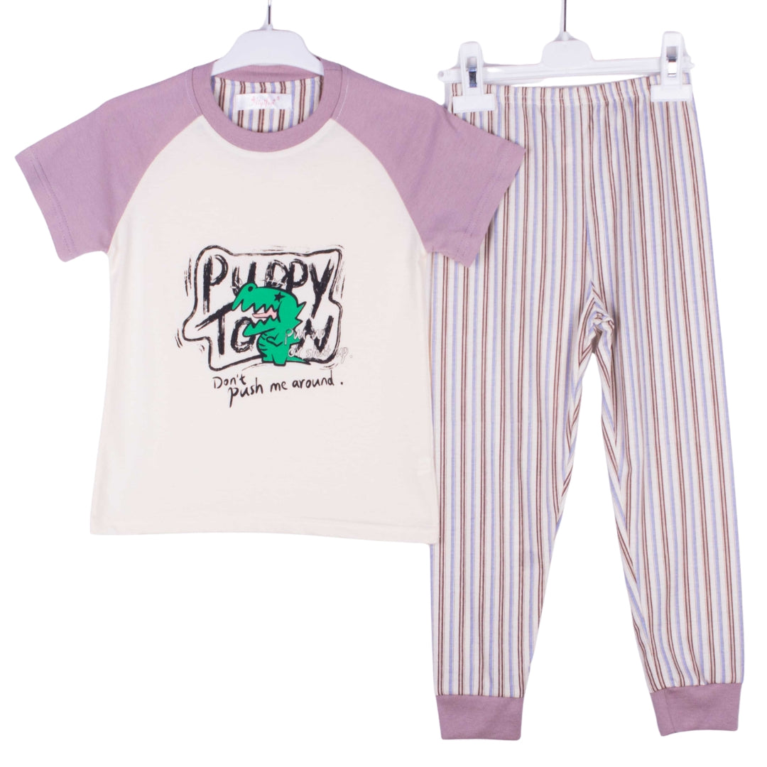 Purple Dino Town Stripes