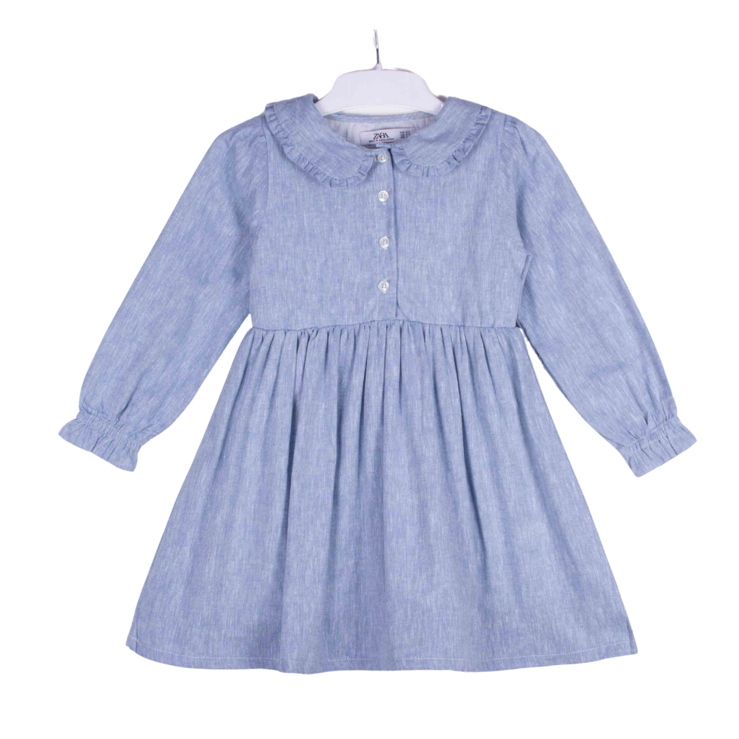 Dusty Blue Ruffle Collar