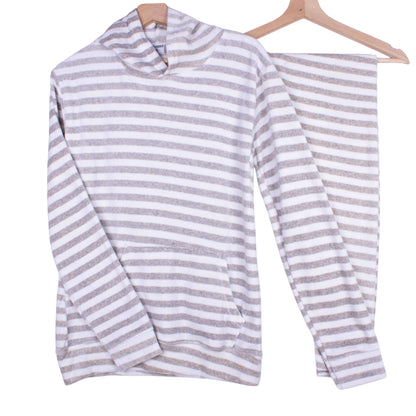 Winter Fog Striped Hoodie