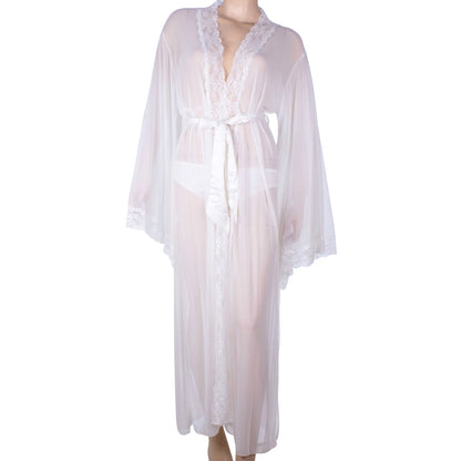 Zara Pearl Long Lace Robe Set