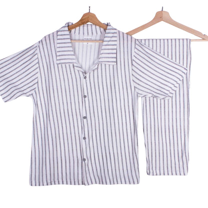 Light Grey Stripe Lounge Set