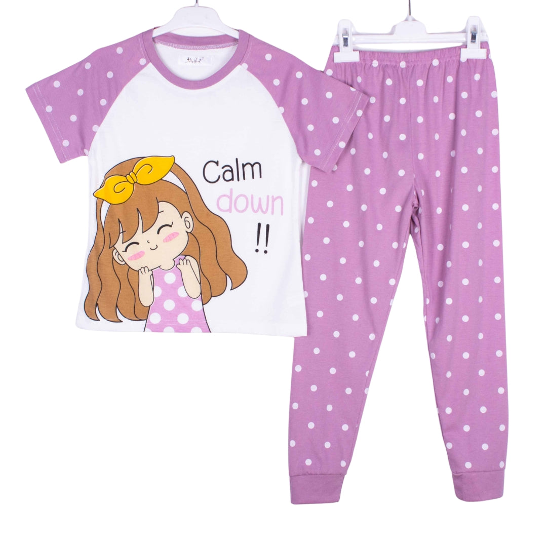 Calm Down Pink Polka