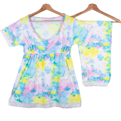 Pastel Tie Dye Bermuda Pants