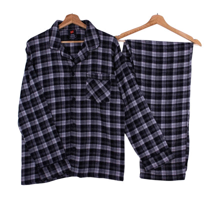 Classic Charcoal Night Plaid Set