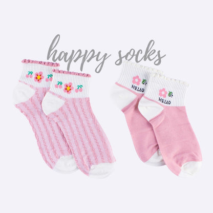 Hello Flowers 2-Pack – Ankle Socks