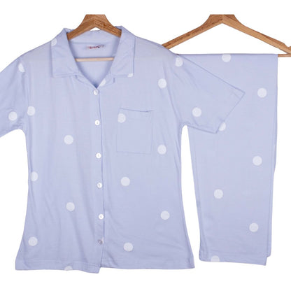 Baby Blue Polka