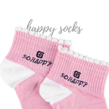 Chic Cotton Pink 3-Pack – Cute Ankle Socks