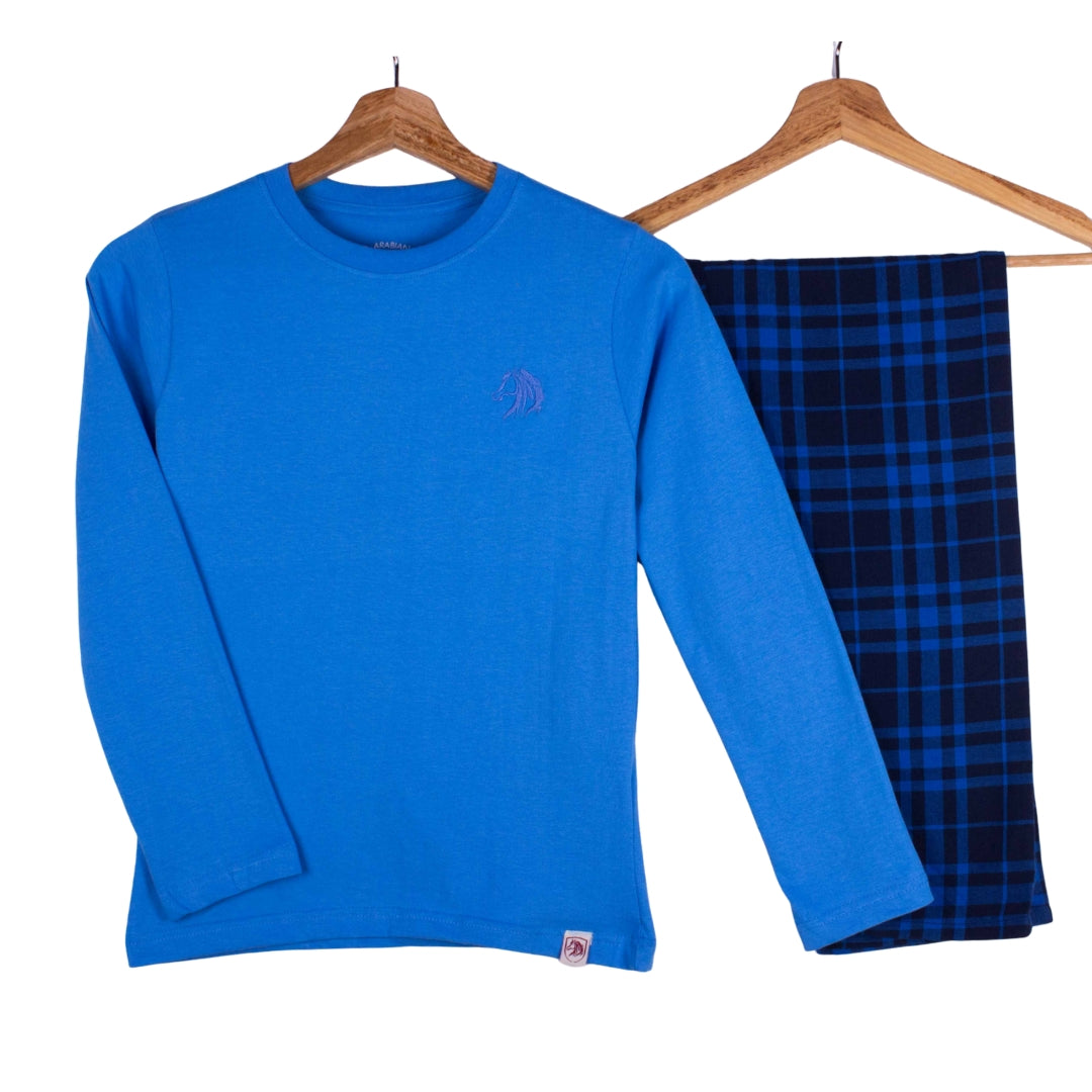 Sky Blue & Navy Checks