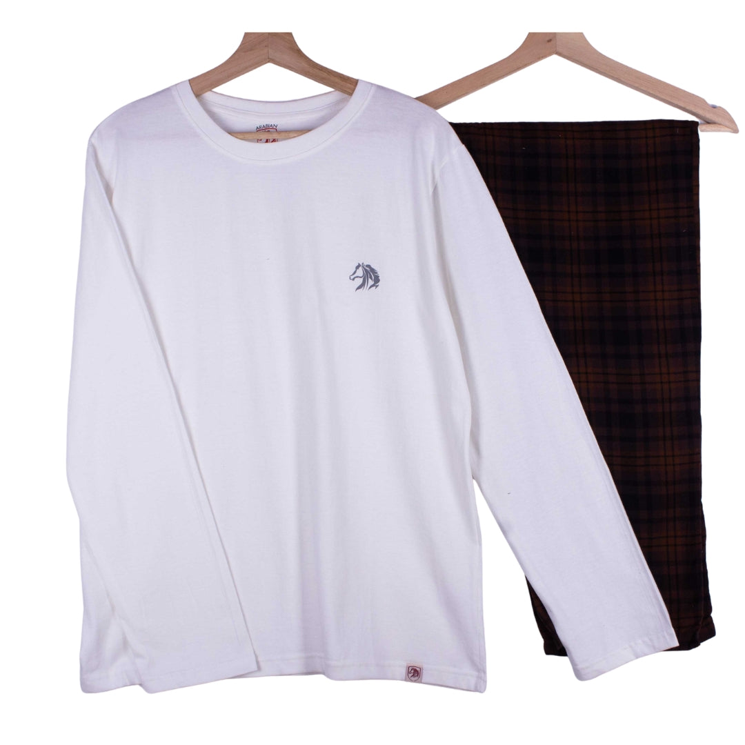 White Chocolate Brown Tartan