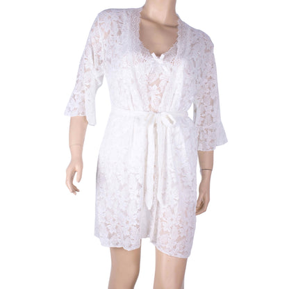 Layali White Lace Lounge Shorts Set