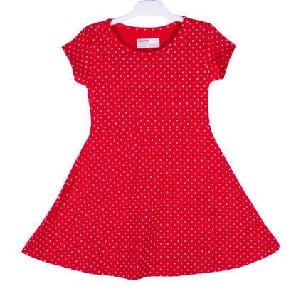 Classy Red Polka Dress
