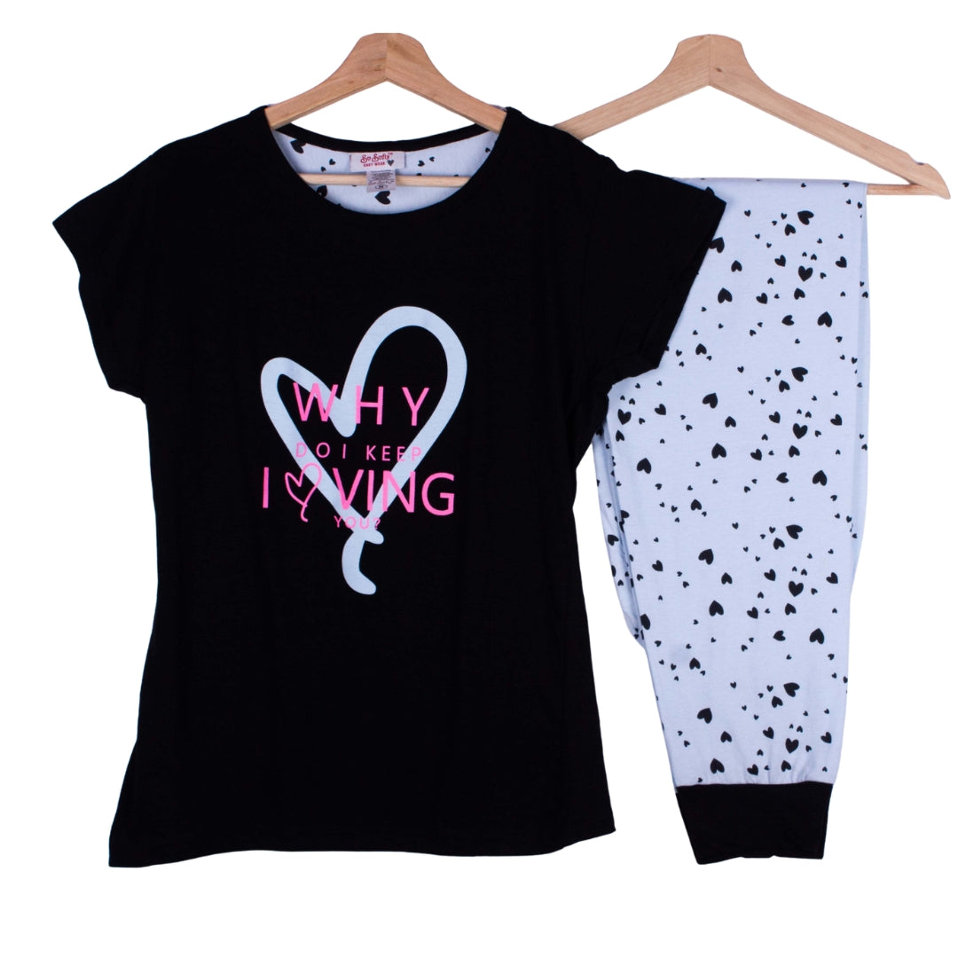 Midnight Hot Pink Heart