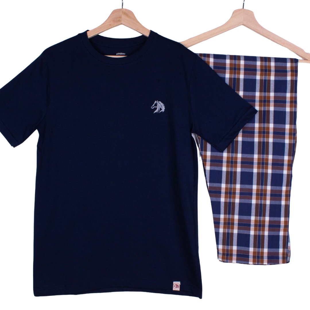 Navy Blue + Blue Windowpane Check (Match with Dads)