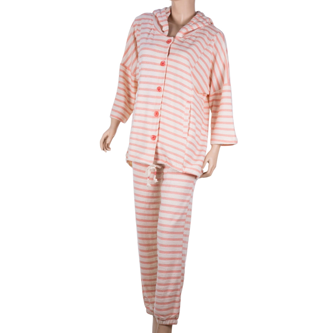 Peach Stripes Hoodie