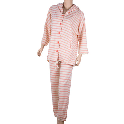 Peach Stripes Hoodie