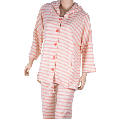 Peach Stripes Hoodie