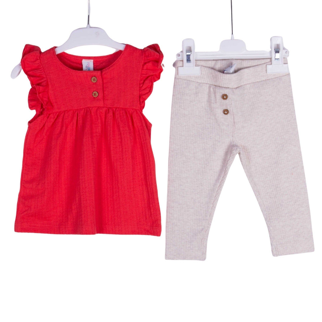 Red Ruffled Sleeves
