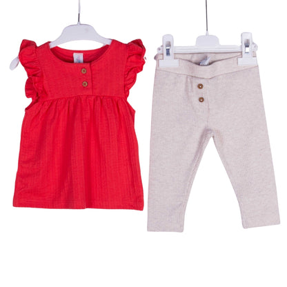 Red Ruffled Sleeves