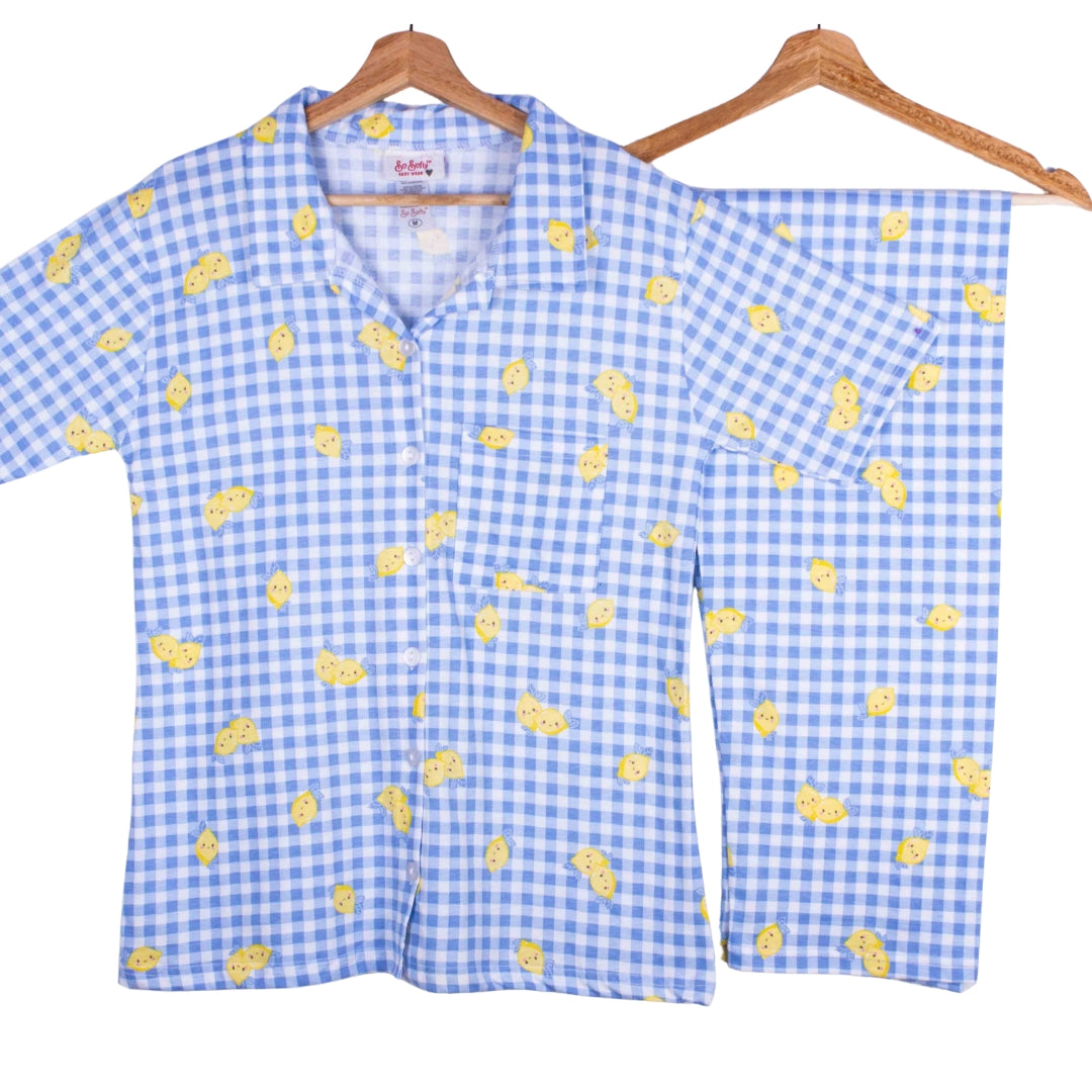 Blue Lemon Gingham