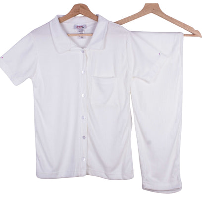 Classic White Ribbed 100% Cotton